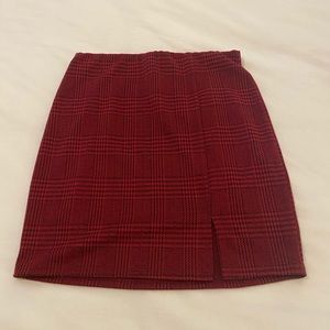 NWT Red plaid skirt